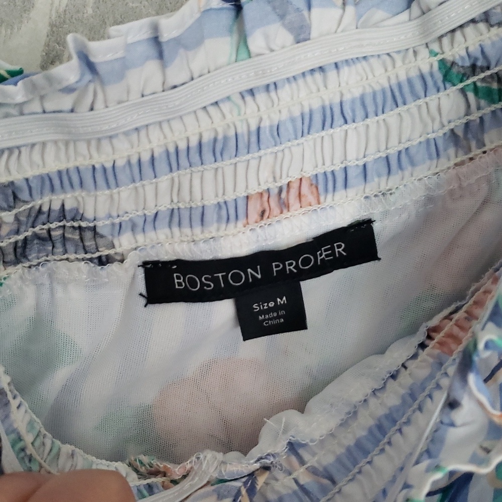 Floral Striped Women's Top - Picture 2 of 2